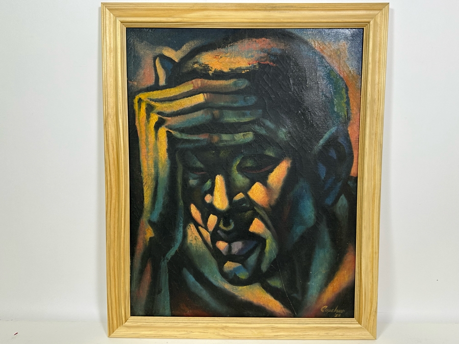 Vintage 1954 Mid-Century Original Oil Painting On Canvas 16 X 21 Framed 19 X 23 Signed Copeland [Photo 2]