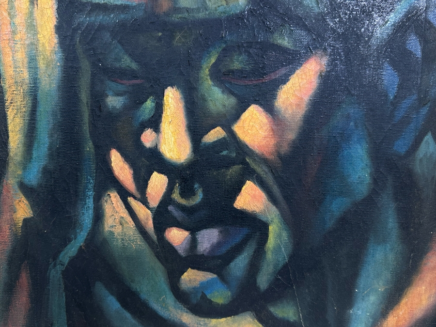 Vintage 1954 Mid-Century Original Oil Painting On Canvas 16 X 21 Framed 19 X 23 Signed Copeland [Photo 5]