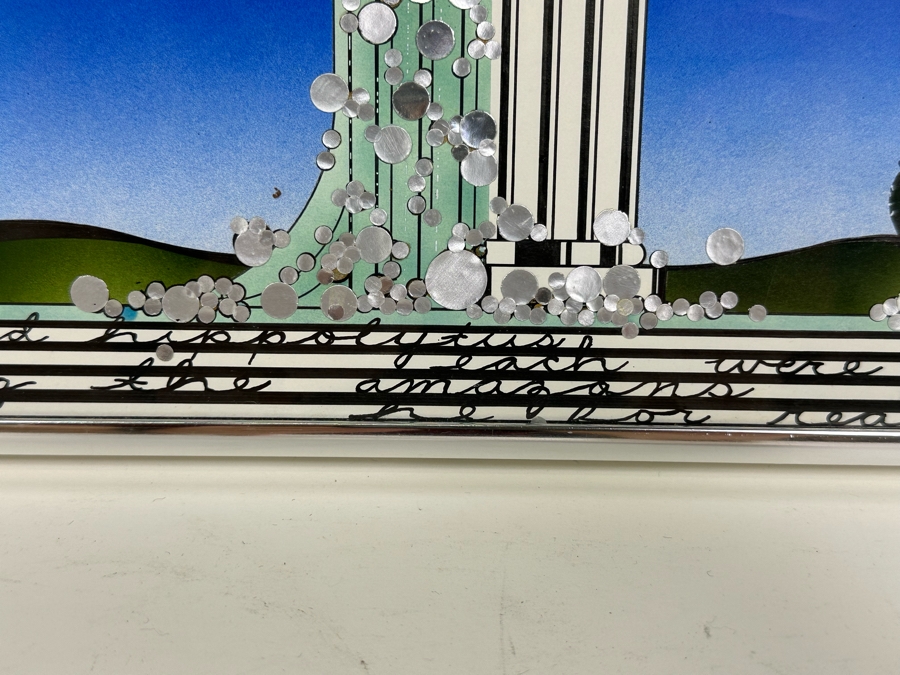 John Caruso Original Hippo Illustration 1983 Framed 18 X 8 [Photo 7]