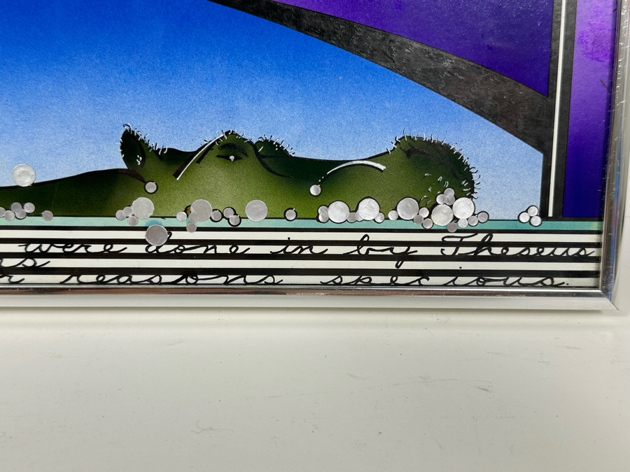 John Caruso Original Hippo Illustration 1983 Framed 18 X 8 [Photo 8]