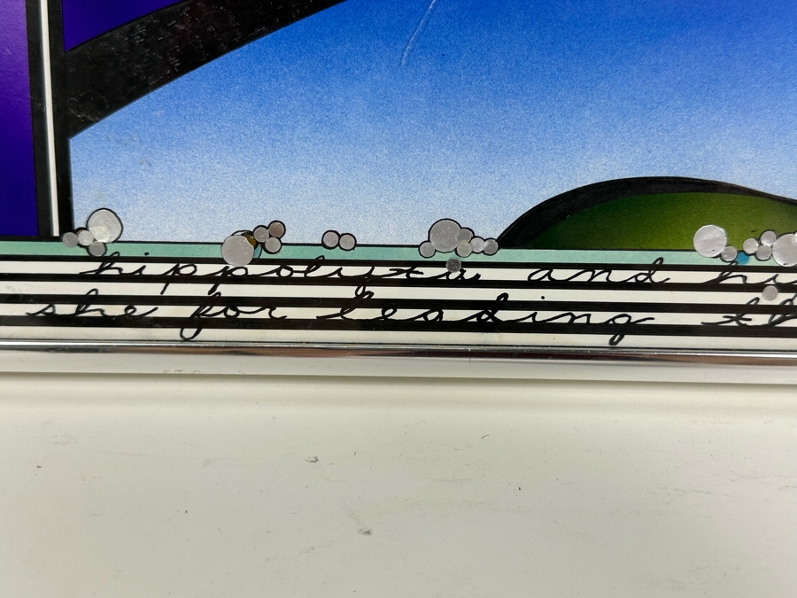 John Caruso Original Hippo Illustration 1983 Framed 18 X 8 [Photo 6]