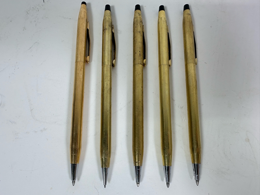 Five Gold Filled Cross Pens [Photo 2]