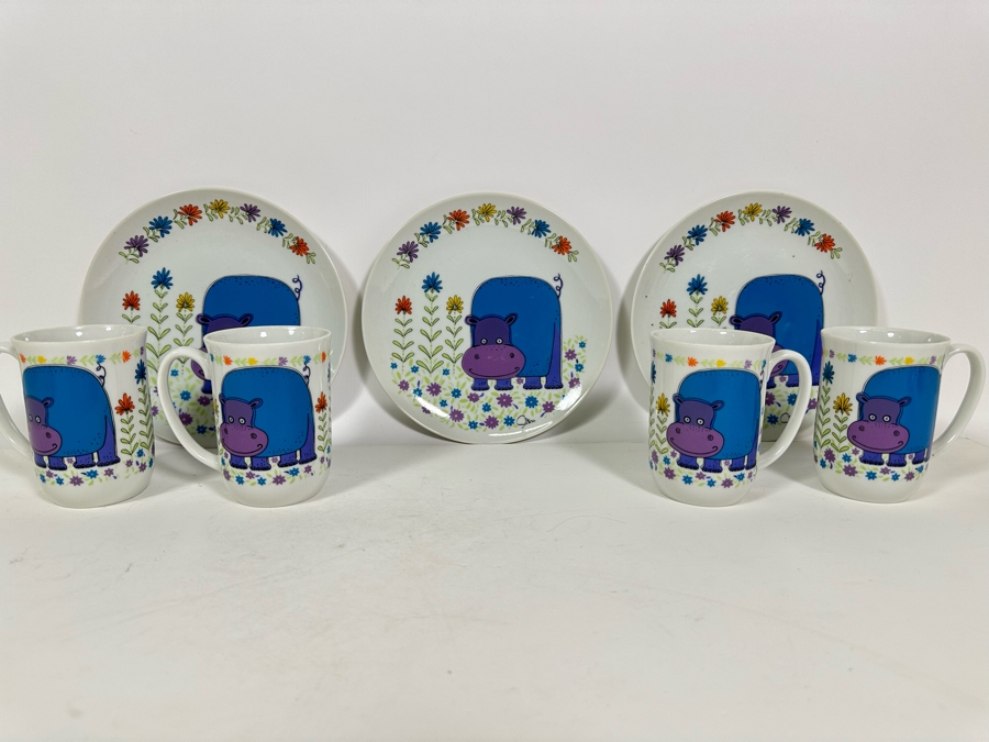 Vintage 1976 Jungle Safari Cups And Plates 7.5R By Saltera Himark Japan [Photo 2]