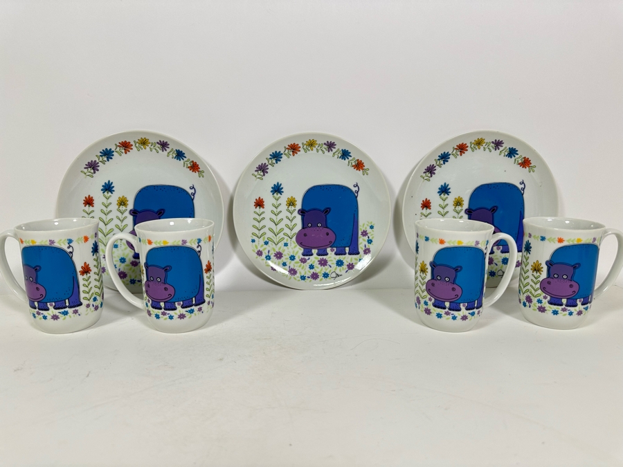 Vintage 1976 Jungle Safari Cups And Plates 7.5R By Saltera Himark Japan [Photo 3]