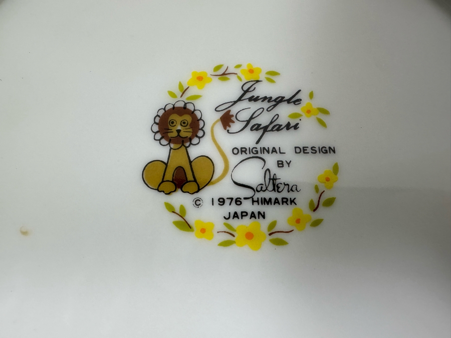 Vintage 1976 Jungle Safari Cups And Plates 7.5R By Saltera Himark Japan [Photo 8]