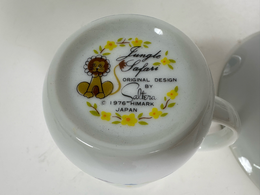 Vintage 1976 Jungle Safari Cups And Plates 7.5R By Saltera Himark Japan [Photo 9]