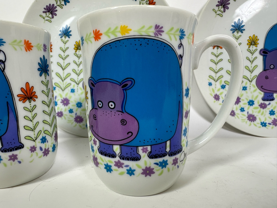 Vintage 1976 Jungle Safari Cups And Plates 7.5R By Saltera Himark Japan [Photo 4]