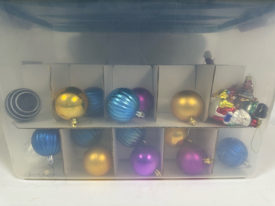 Two Bins Filled With Glass Christmas Ornaments [Photo 7]