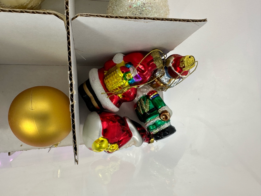 Two Bins Filled With Glass Christmas Ornaments [Photo 13]