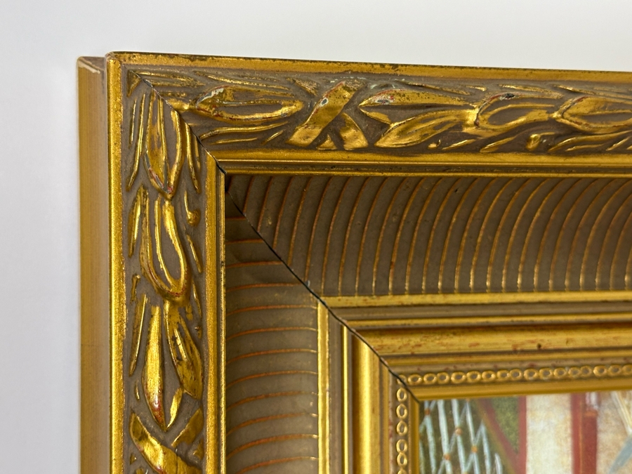 Large Print After Carl Blechen Titled 'The Interior Of The Palm House' Framed 37 X 42 [Photo 7]