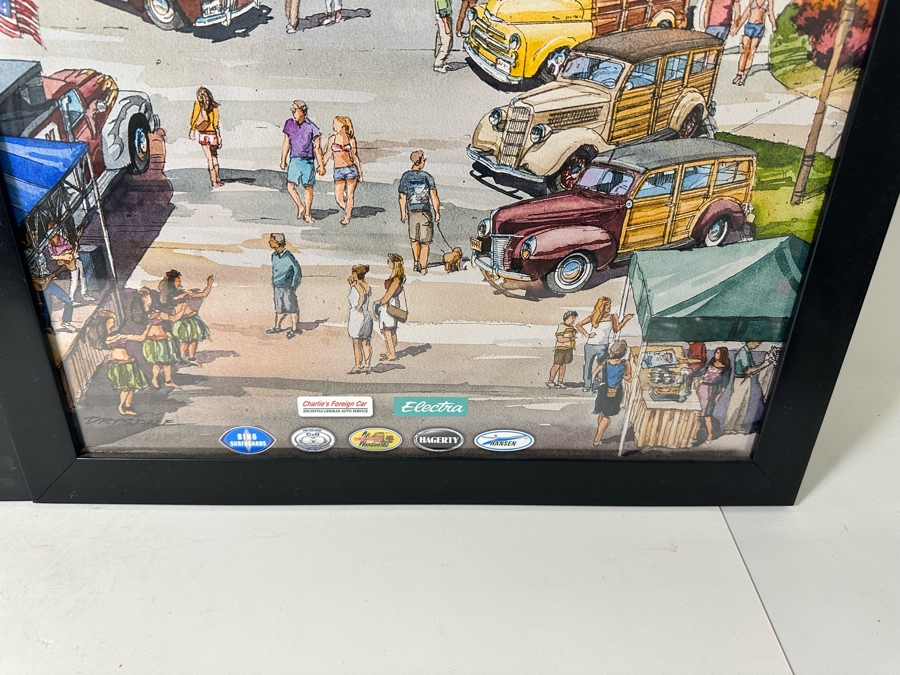 Pair Of Framed Wavecrest Woodie Posters Moonlight Beach 2014 & 2016 [Photo 9]