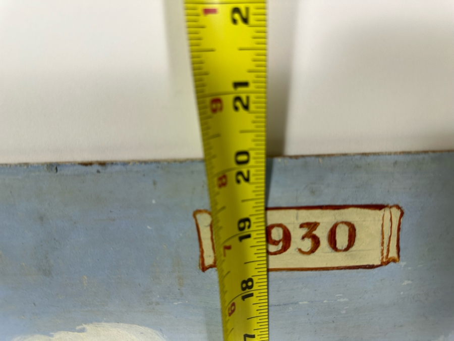 Vintage 1930 Original Beach Scene Painting On Board 15 X 20 [Photo 9]