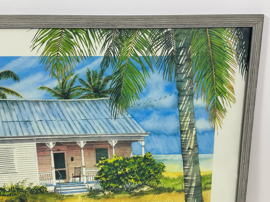 Signed Limited Edition Key West Florida Print By Bari Framed 31 X 23.5 [Photo 4]