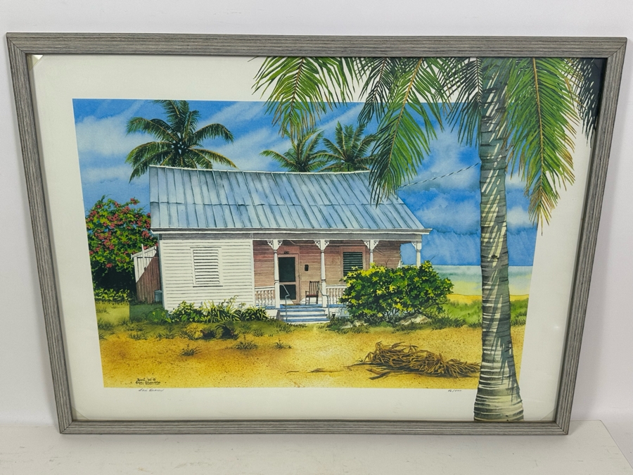 Signed Limited Edition Key West Florida Print By Bari Framed 31 X 23.5 [Photo 2]