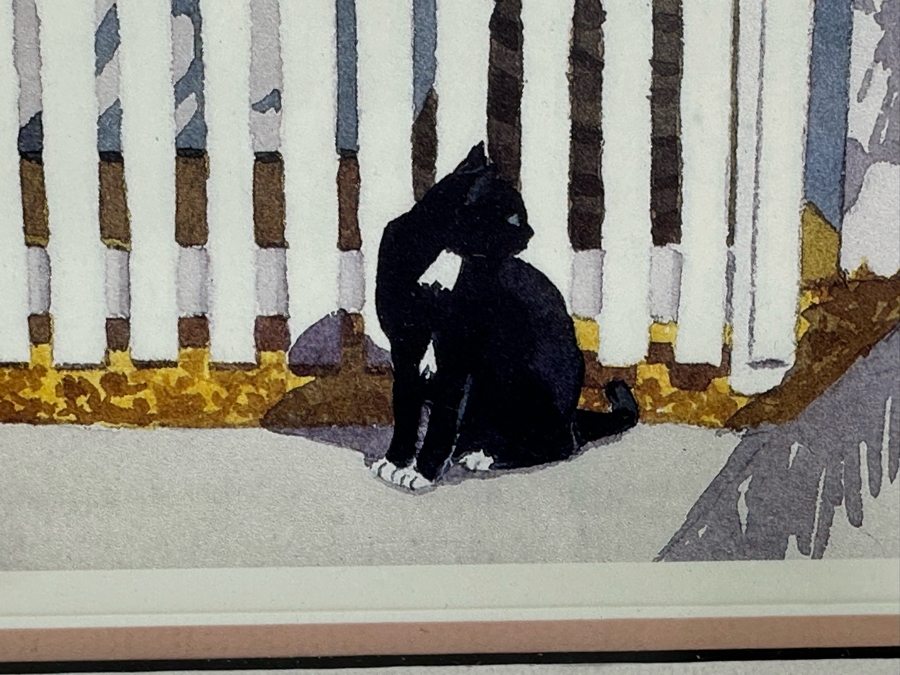 Signed Limited Edition Key West Florida Print 21.5 X 16 By Bari Framed 28 X 22.5 [Photo 5]