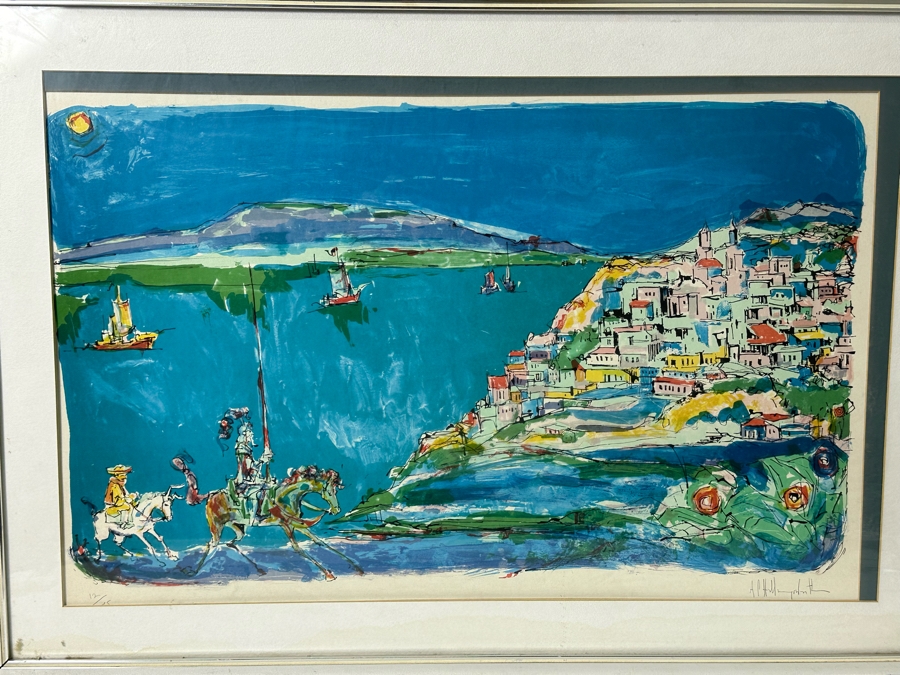 Vintage 1979 Alvin Hollingsworth Lithograph Titled 'Don Quixote 3' Signed And Numbered 29 X 18.5 Framed 36 X 25.5 [Photo 4]