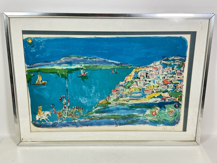 Vintage 1979 Alvin Hollingsworth Lithograph Titled 'Don Quixote 3' Signed And Numbered 29 X 18.5 Framed 36 X 25.5 [Photo 3]