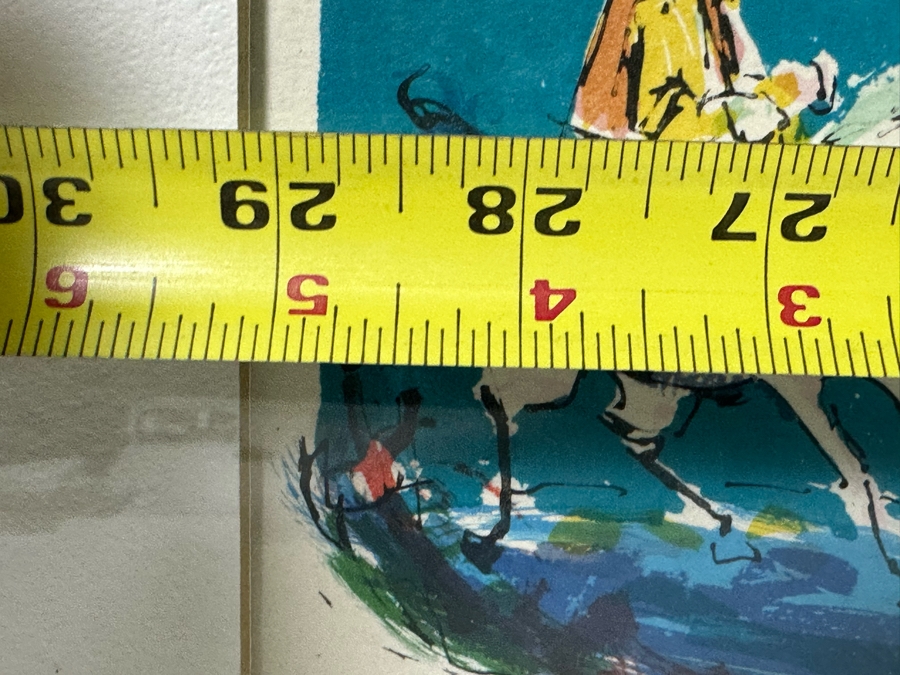 Vintage 1979 Alvin Hollingsworth Lithograph Titled 'Don Quixote 3' Signed And Numbered 29 X 18.5 Framed 36 X 25.5 [Photo 10]