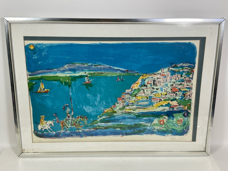 Vintage 1979 Alvin Hollingsworth Lithograph Titled 'Don Quixote 3' Signed And Numbered 29 X 18.5 Framed 36 X 25.5 [Photo 2]