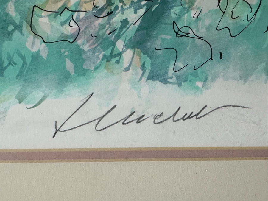 Limited Edition Signed Serigraph By Emmanuel Urbain Huchet French 19.5 X 28.5 Framed 29.5 X 37.5 [Photo 6]