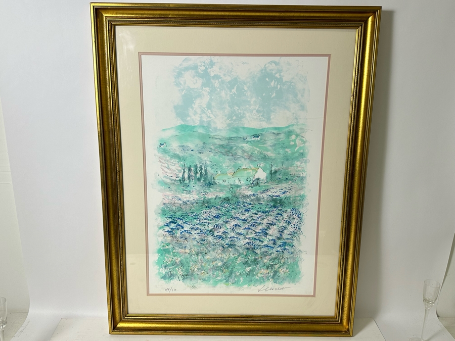 Limited Edition Signed Serigraph By Emmanuel Urbain Huchet French 19.5 X 28.5 Framed 29.5 X 37.5 [Photo 2]