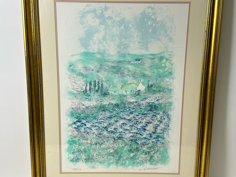 Limited Edition Signed Serigraph By Emmanuel Urbain Huchet French 19.5 X 28.5 Framed 29.5 X 37.5 [Photo 3]