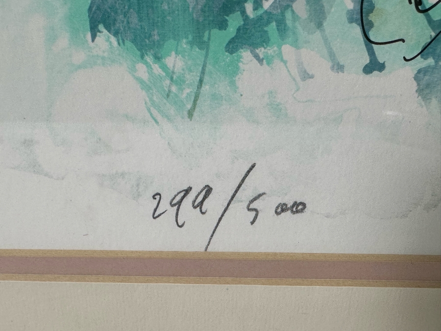 Limited Edition Signed Serigraph By Emmanuel Urbain Huchet French 19.5 X 28.5 Framed 29.5 X 37.5 [Photo 7]