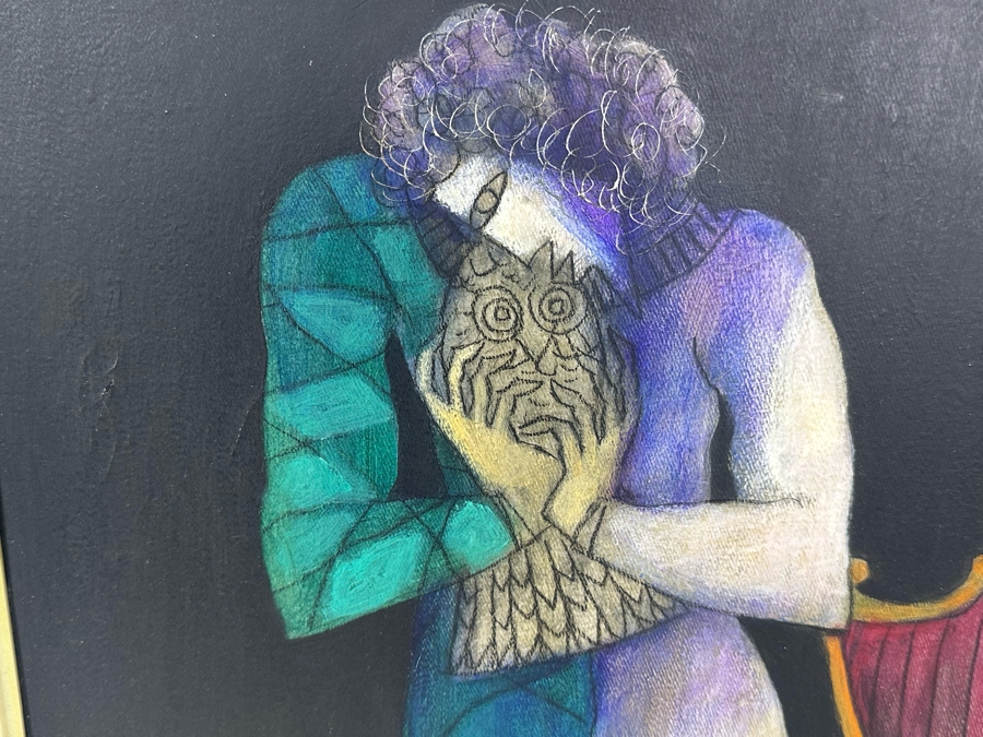 Antonio Guadalupe (B. 1942, Dominican Republic) Original Painting On Canvas Of Harlequin 16 X 20 [Photo 4]