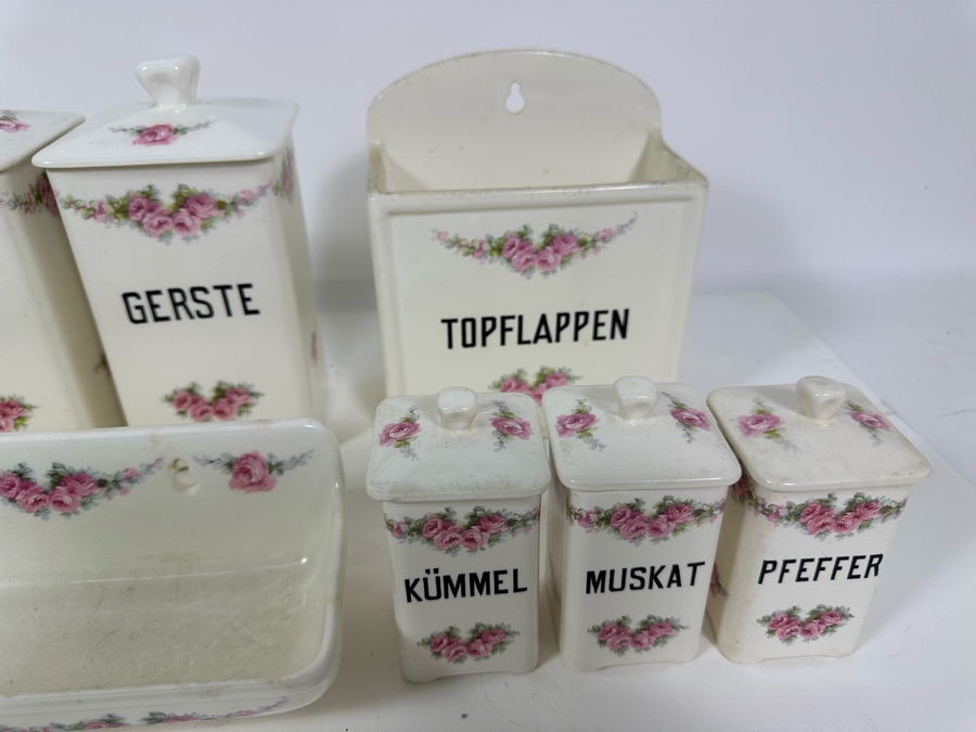 Vintage Max Roesler Rodach German Art Nouveau Earthenware Kitchen Set [Photo 10]