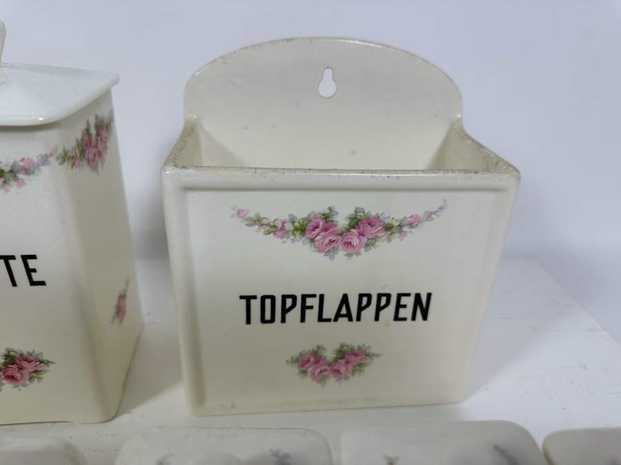 Vintage Max Roesler Rodach German Art Nouveau Earthenware Kitchen Set [Photo 6]