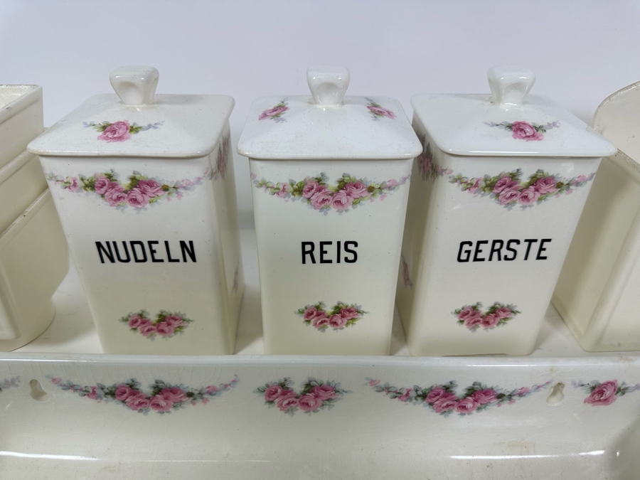 Vintage Max Roesler Rodach German Art Nouveau Earthenware Kitchen Set [Photo 5]