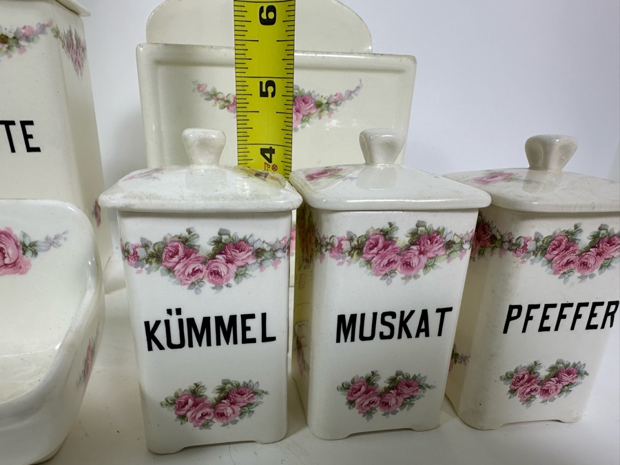 Vintage Max Roesler Rodach German Art Nouveau Earthenware Kitchen Set [Photo 13]