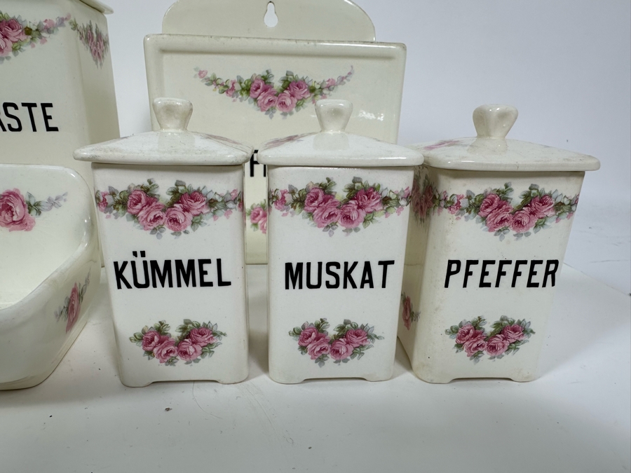 Vintage Max Roesler Rodach German Art Nouveau Earthenware Kitchen Set [Photo 7]