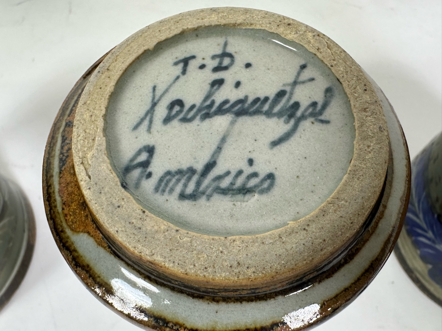 Xochiquetzal Mexico Ceramic Pottery Six Coffee Cups 3.5H [Photo 9]