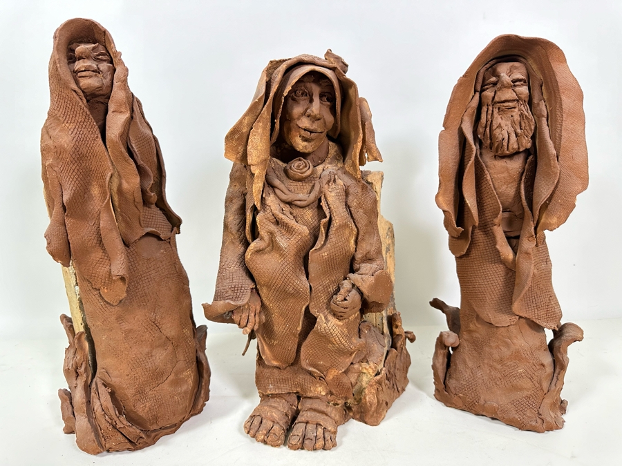 Bonnie Lee Roth (B. 1942, Southern California) (3) Original Terracotta Sculptures 14H [Photo 3]
