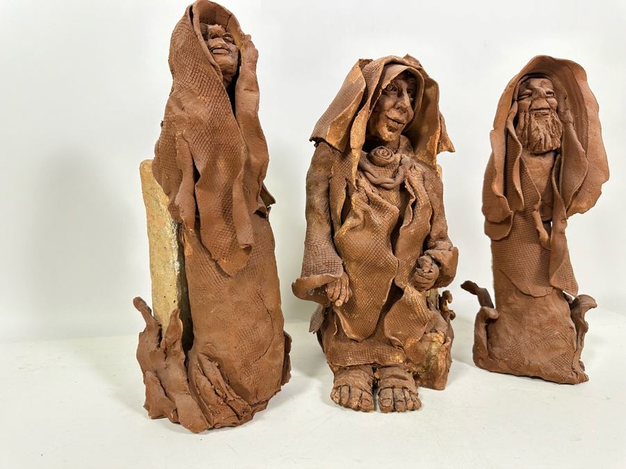 Bonnie Lee Roth (B. 1942, Southern California) (3) Original Terracotta Sculptures 14H [Photo 10]