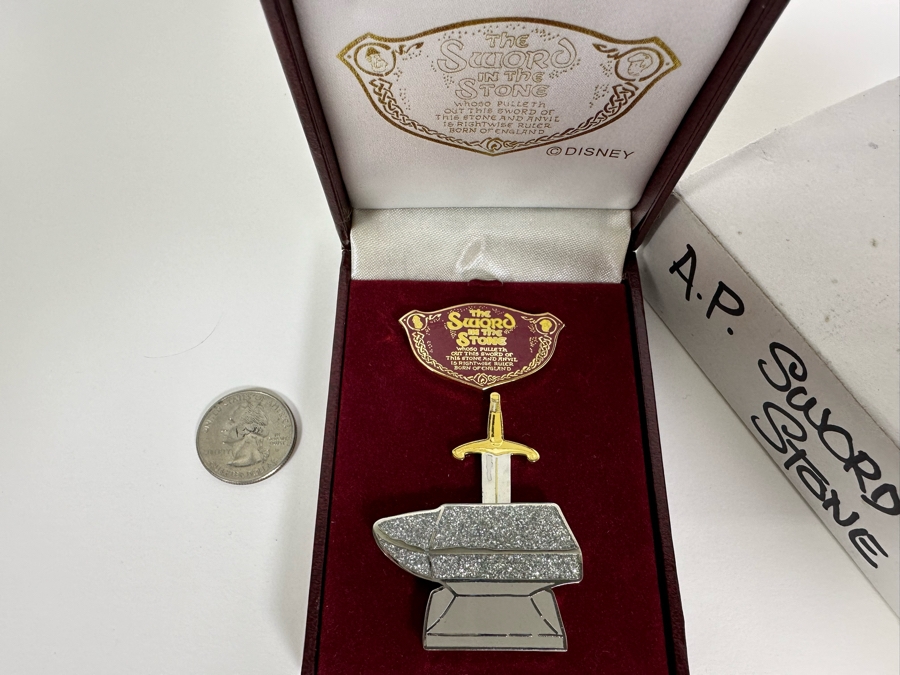 Disney Trading Pin The Sword In The Stone With Box A.P. [Photo 4]