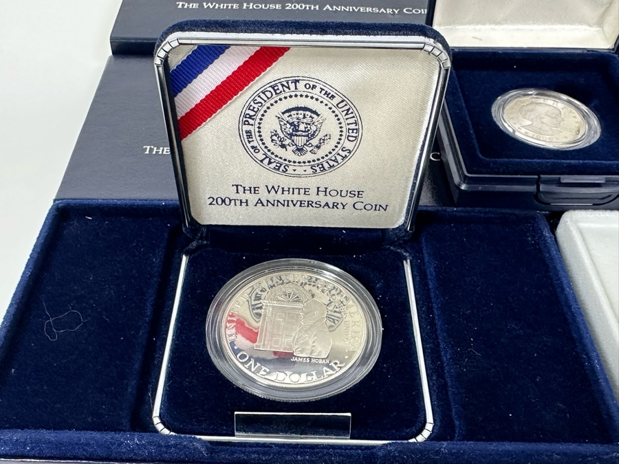 1992 White House 200th Anniversary Coin Proof Silver Dollar (90% Silver), 1991 USO Proof Silver Dollar (90% Silver) And 1999 Susan B. Anthony Proof Dollar Coin [Photo 5]