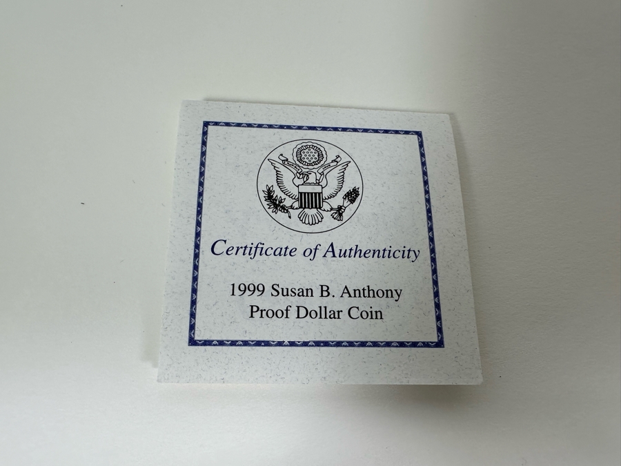1992 White House 200th Anniversary Coin Proof Silver Dollar (90% Silver), 1991 USO Proof Silver Dollar (90% Silver) And 1999 Susan B. Anthony Proof Dollar Coin [Photo 14]