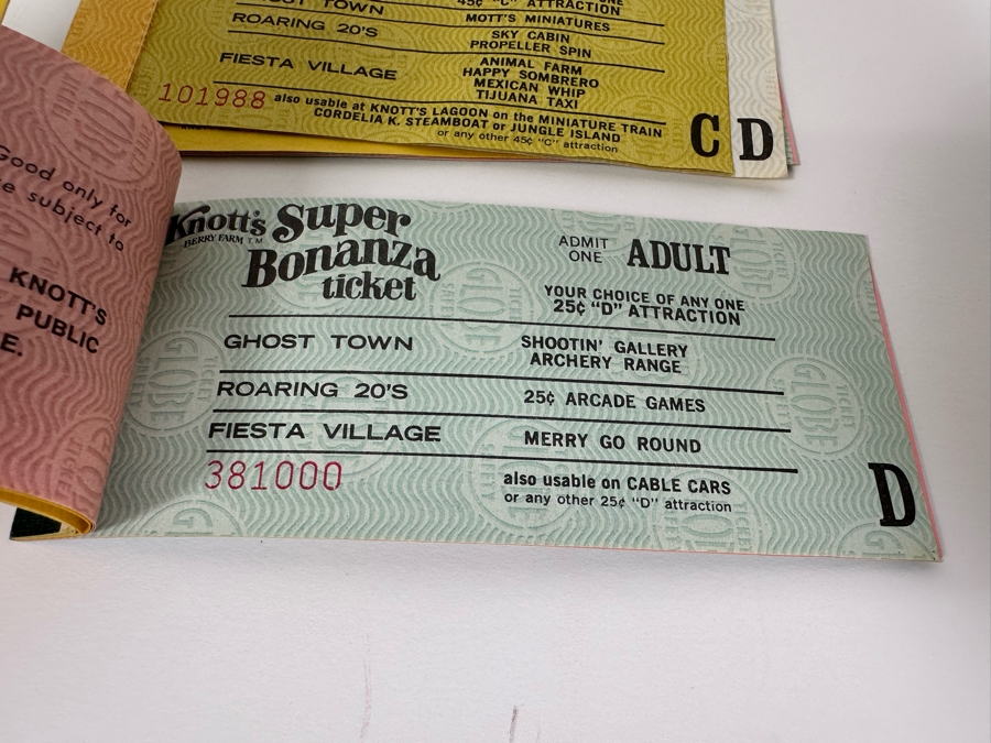 Five Partially Used Knott's Berry Farm Amusement Park Ticket Books [Photo 10]