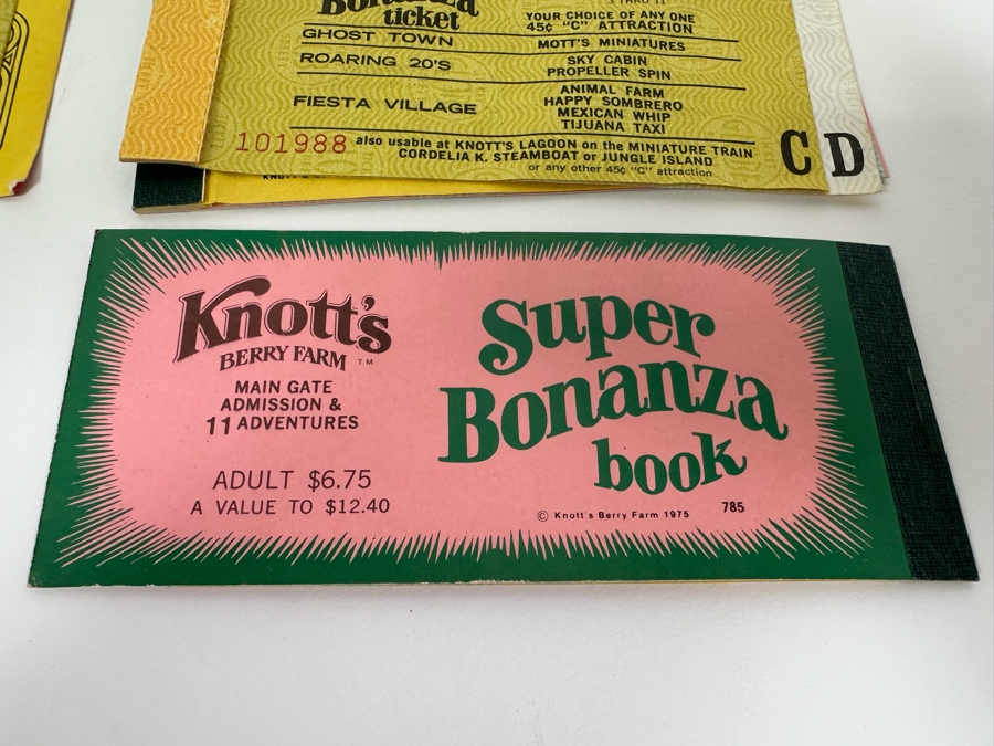 Five Partially Used Knott's Berry Farm Amusement Park Ticket Books [Photo 12]
