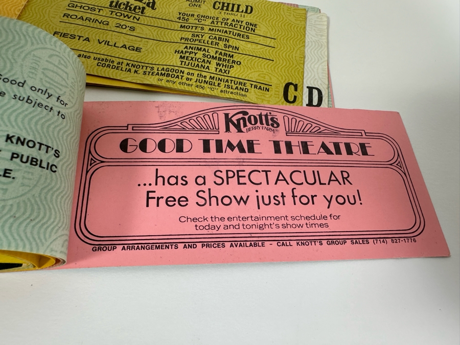 Five Partially Used Knott's Berry Farm Amusement Park Ticket Books [Photo 11]