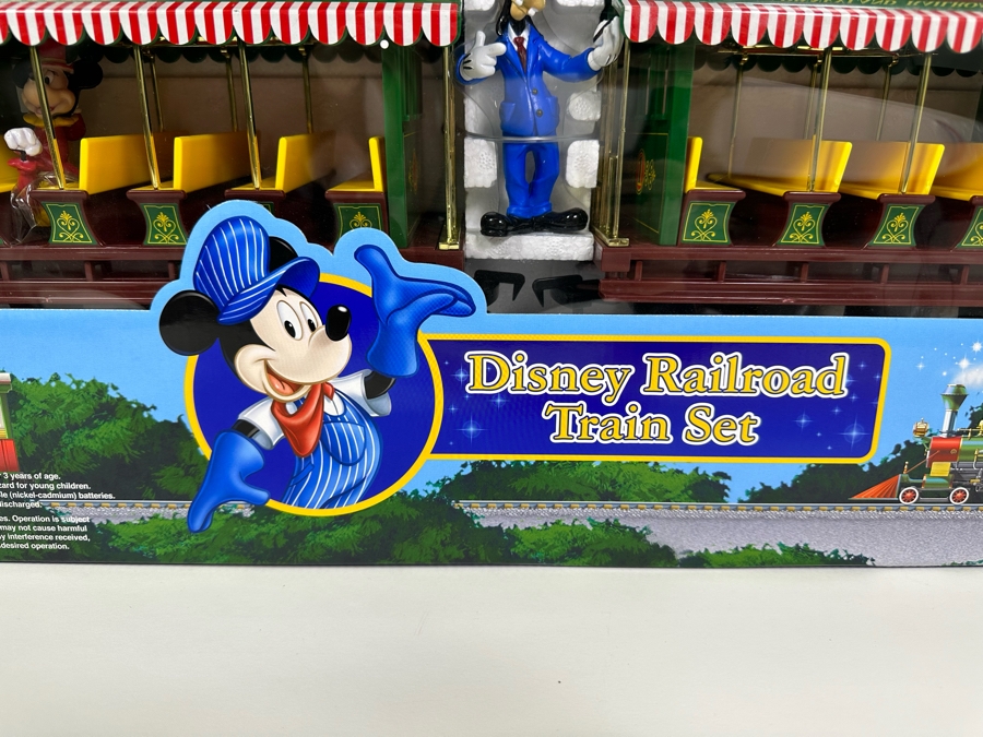 Vintage Disney Railroad Train Set Sold At Disneyland Resort New In Box Excellent Condition 25W X 18.5H X 6.5D [Photo 4]