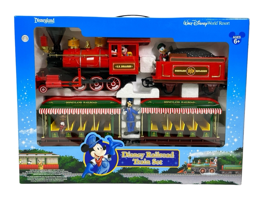 Vintage Disney Railroad Train Set Sold At Disneyland Resort New In Box Excellent Condition 25W X 18.5H X 6.5D