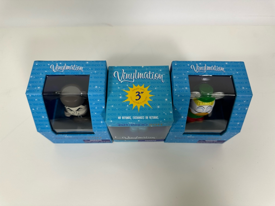 Set Of Three Vinylmation D23 Expo 2001 Disney 3' Vinyl Figures New In Boxes [Photo 9]