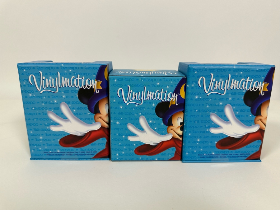Set Of Three Vinylmation D23 Expo 2001 Disney 3' Vinyl Figures New In Boxes [Photo 12]