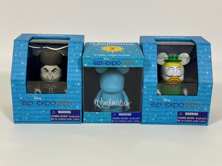 Set Of Three Vinylmation D23 Expo 2001 Disney 3' Vinyl Figures New In Boxes [Photo 3]