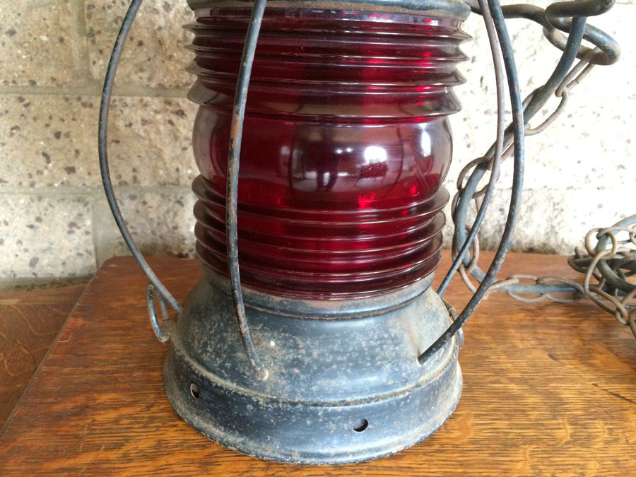 Electrified Red Lantern Light Fixture [Photo 4]