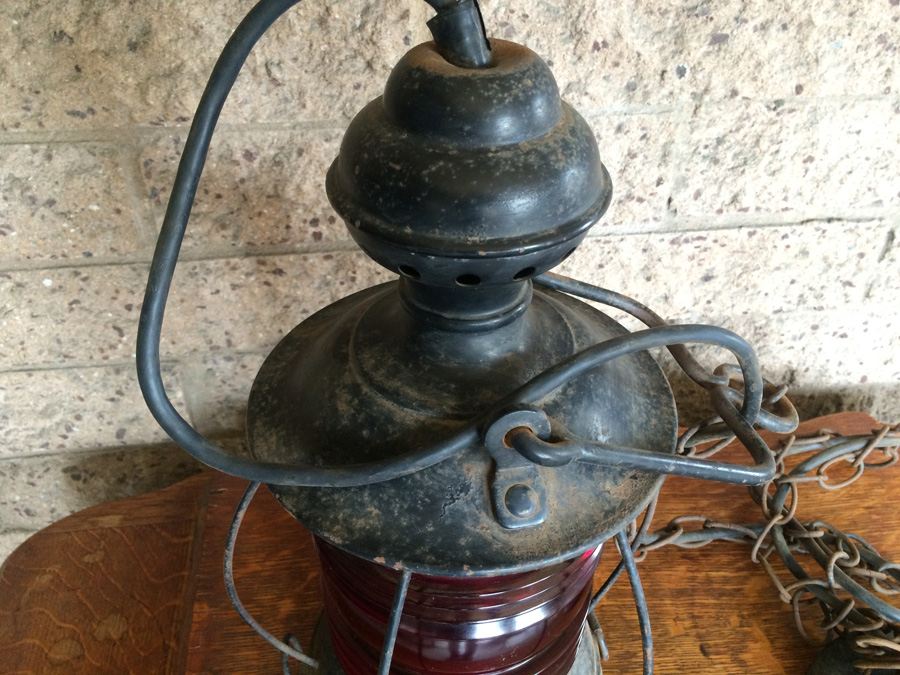 Electrified Red Lantern Light Fixture [Photo 5]