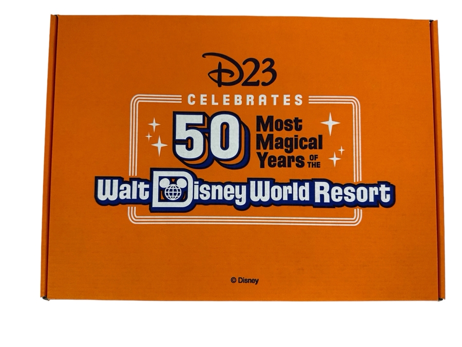 D23 2021 Gold Member Collector Set From The Official Disney Fan Club With Walt Disney World Metal Lunch Pail Box, Ephemera And Pennant With Original Box 14.5W X 10.5D X 4H [Photo 2]